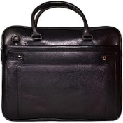 تصویر کیف لپ تاپی و اداری چرم طبیعی گاوی مدل دیاکو کد 211 - مشکی Cow leather laptop and office bag Diaco model