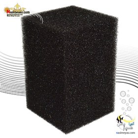 تصویر اسفنج مشکی فیلتر مکعبی 15 در 10 سانتی متر Filter sponge L