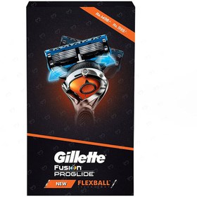 تصویر خود تراش ژیلت مدل fusion 5 proglide به همراه یدک 4 عددی Gillette Flexball Pro Glide Gift Pack and Flexball Razor with 4 Flexball Cartridge