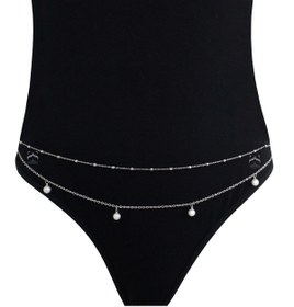 تصویر زنجیر کمر نقره ای شهره کد 1050 