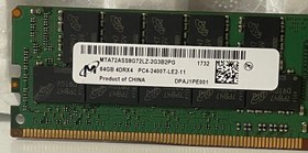 تصویر رم سرور HPE 64GB DDR4-2400 HPE 64GB DDR4-2400T