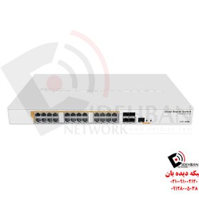 تصویر فروش سوئیچ روتر میکروتیک مدل CRS328-24P-4S+RM - فروشگاه شبکه پل Mikrotik CRS328-24P-4S+RM PoE Cloud Router Switch