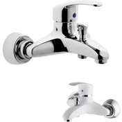 تصویر شیر حمام البرز روز مدل مروارید رنگ کروم و سفید 