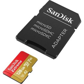 تصویر مموری و کارت حافظه سن دیسک میکرو اس دی SanDisk Micro SD 128GB Extreme 