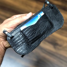 تصویر کاور عینک تیام - مشکی Tiam leather glass cover