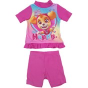 تصویر مایو دو تیکه نوزادی طرح سگ نگهبان سایز ۶ تا ۱۲ ماه ضدUV 