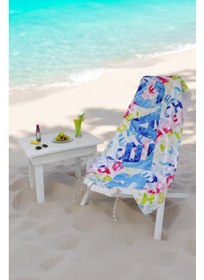 تصویر حوله ساحلی رنگارنگ برند aİrycot Beach Towel Colorful Beach