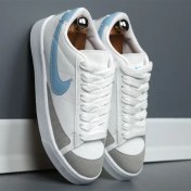 تصویر کتانی مردانه نایکی بلیزر سفید طوسی آبی سایز ۴۱ تا ۴۴ 