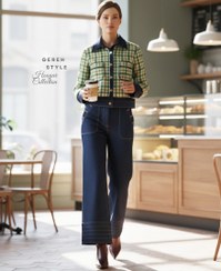 تصویر ست کاپشن و شلوار زنانه گره استایل مدل مایا 