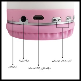 تصویر هدست وایرلس هلو کیتی Ah-806 HELLO KITTY HEADSET BLUETOOTH