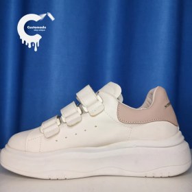 تصویر کتونی سه چسبی لژ دار کرمی 