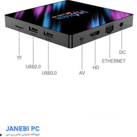 تصویر اندروید باکس اچ 96 مدل مکس 3318 4/32 به همراه کیبورد هوشمند 