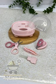 تصویر ست ناخن گیر 4تکه صورتی Kikkaboo بلغارستان ikkaboo Pink Bear Manicure Set