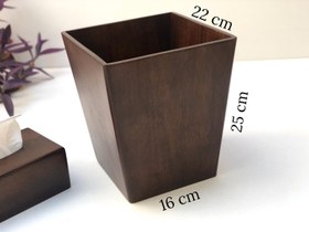 تصویر سطل زباله چوبی مدل s1 - 3 رنگ 