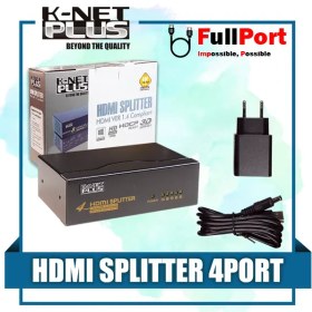 تصویر اسپلیتر 4 پورت HDMI ورژن 1.4 کی نت پلاس مدل KP-SPHD1404 KPS-644 K-NET PLUS KP-SPHD1404 KPS-644 HDMI Splitter V1.4 4 Port