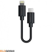 تصویر مبدل USB-C به لایتنینگ پاورولوجی مدل P025BCLBK طول 0.25 متر Powerology P025BCLBK