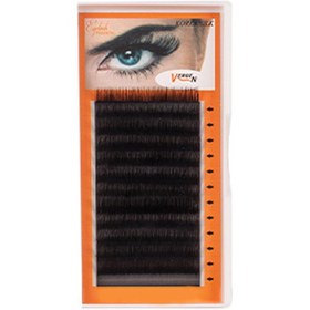 تصویر مژه مصنوعی تک والیومی کره ای E115-12 ورژن Vergen E115-12 Eyelash