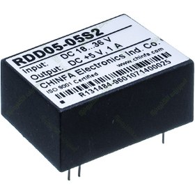 تصویر مبدل ولتاژ چینفا 1 آمپر CHINFA RDD05-05S2 DC/DC IN:18-36V OUT:+5V 