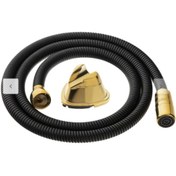 تصویر شیلنگ توالت ( درجه 1 در رنگ بندی مختلف) - مشکی طلایی 