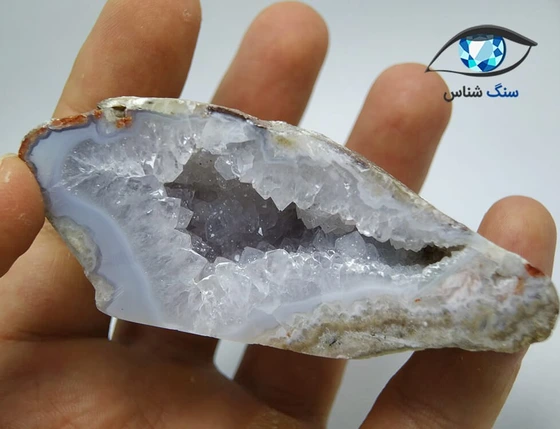 خرید و قیمت ژئود کوارتز دودی و کلسیت 130 گرم | ترب