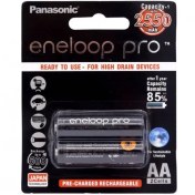 تصویر باتری نیم قلمی قابل شارژ پاناسونیک مدل eneloop pro-HR03 بسته دو عددی Panasonic eneloop pro-HR03 AAA Rechargeable Battery - Pack Of 2