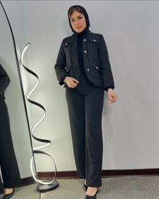 تصویر کت پاییزه کنفی شاین دار 