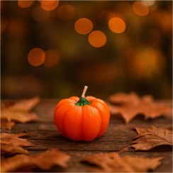 تصویر شمع کدو حلوایی بسته دو عددی 