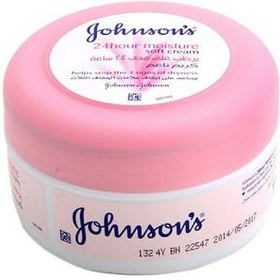 تصویر کرم مرطوب کننده جانسون 200 میل ا Johnson 24 hour moisturizing cream Johnson 24 hour moisturizing cream