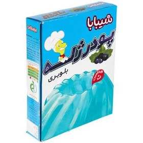 تصویر پودر ژله بلوبری ویتامین ث 100 گرمی شیبابا blueberry jelly powder 100 g vitamin C Shibaba