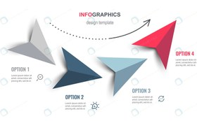 تصویر وکتور الگوی اینفوگرافیک خلاقانه 4 مرحله ای 