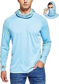 خرید و قیمت Willit Mens Sun Protection Hoodie UPF 50+ Fishing Hiking Shirt  Long Sleeve SPF UV Shirt Rash Guard Lightweight