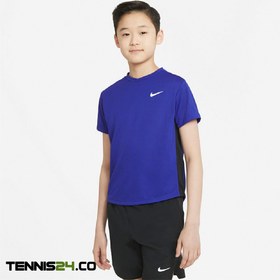 تصویر تی شرت تنیس بچگانه نایک NikeCourt Dri-FIT Victory- آبی 