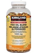 تصویر قرص فیش اویل ترکیبی کرکلند 1000mg 400 عدد FISH OIL BLEND MELANGE d'HUILES de POISSONS