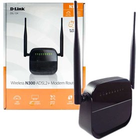 تصویر مودم روتر N300 بی‌ سیم ADSL2+ D-LINK مدل DSL-124 wireless n300adsl2+ modem royter