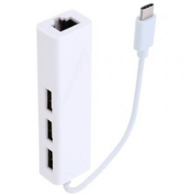 تصویر هاب تبدیل TYPE C به LAN رویال 