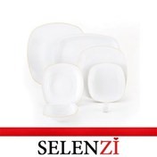 تصویر سرویس غذاخوری چینی زرین ایران ۲۷ پارچه ۶ نفره طرح کواترو 