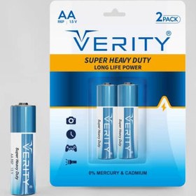 تصویر باتری قلمی وریتی مدل Super Heavy Duty بسته 2 عددی VERITY Super Heavy Duty AA Battery - Pack of 2