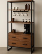 تصویر میز بار چوب و فلز مدل Honarmand کشودار 