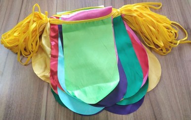 تصویر ریسه ساتن هلالی الوان (رنگی) – بسته 50متری 