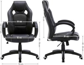 تصویر Songmics Office Chair Gaming Chair Desk Chair Computer Chair Swivel Chair With Tilting Mechanism Work Chair Height Adjustable Black Obg56B - ارسال 15 الی 20 روز کاری 