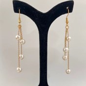 تصویر گوشواره چهار لاین مروارید کد G1562 