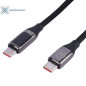 تصویر کابل USB-C یوسمز مدل SJ546 طول 1.2 متر مشکی کابل تبدیل USB-C به USB-C USB-C