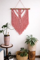 تصویر آویز دیواری مکرومه طرح بوهو 