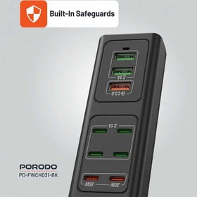 تصویر هاب شارژ چند درگاهی پرودو Porodo Multi-Port Charging Hub 