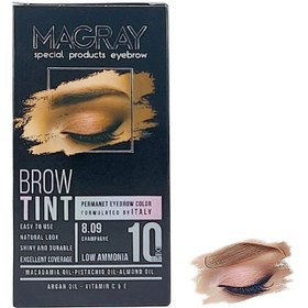 تصویر کیت رنگ ابرو مگرای شماره 8.09 رنگ شامپاینی حجم 30 میل Magray brow Tint Kit-Champagne 8.09