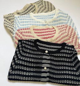 تصویر بافت یقه گرد فری سایز تا ۴۶ 