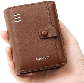 تصویر کیف پول و جاکارتی مردانه کوچک سانی ستی SUNICETY S3063 short men's wallet card bag 