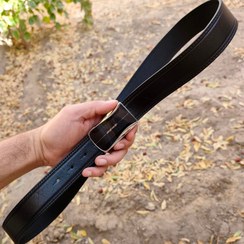 تصویر کمربند چرم طبیعی مردانه تک لایه گاوی با سگک پلاکی KG35PA1 