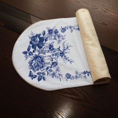 تصویر رانر مخمل، لب گرد، آسترکشی و قیطان دوزی، کد: RC170-76 