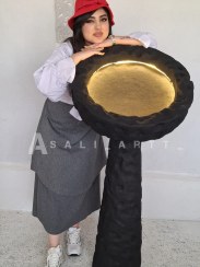 تصویر اباژور کنار سالنی طرح ماهتاب Living room lampshade